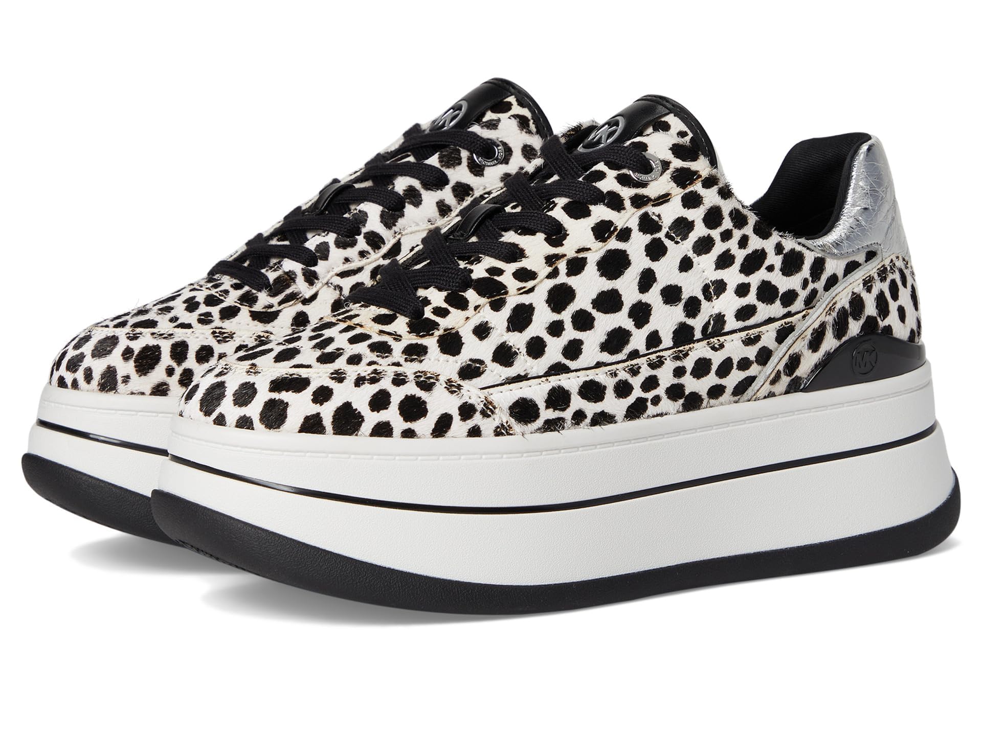 Michael Kors Hayes Women's Lace Up Trainers, Black Multi 2, UK 7.5, Black, 40.5 