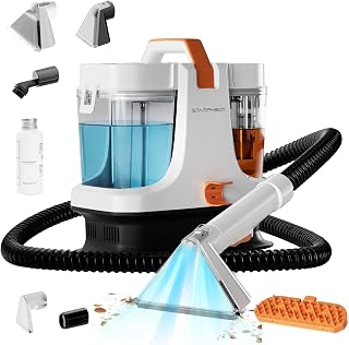 Starrybot Upholstery Cleaner Machine, 18Kpa Pet Stain Extractor | Portable spot cleaner for carpets, sofas, car interiors, and pet stains with strong 18Kpa suction power.