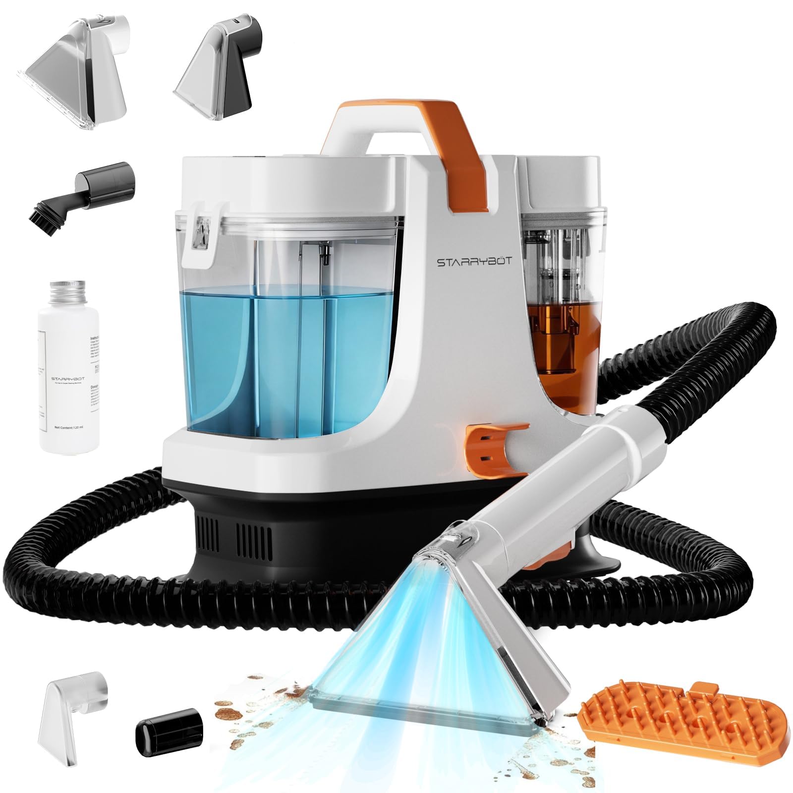 Starrybot Upholstery Cleaner Machine, 18Kpa Pet Stain Extractor | Portable spot 