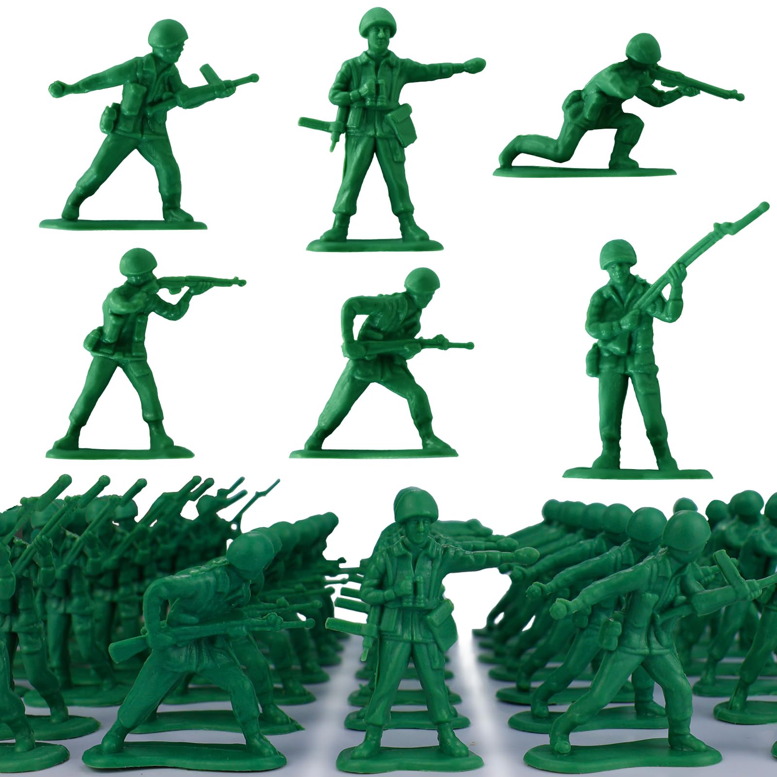 HAPTIME Toys for Boys, Toy Soldiers Set (50 pcs ) , Green Army Men Action Figure