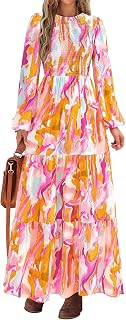 PRETTYGARDEN Floral Wedding Guest Dresses for Women Casual Dress