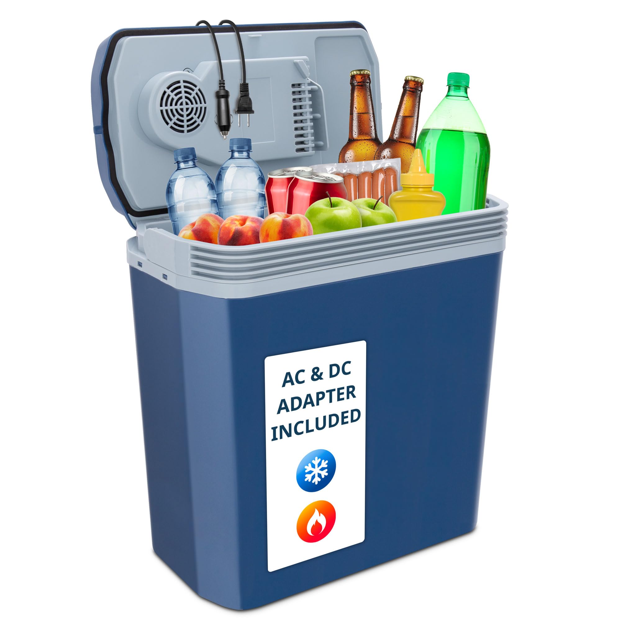 Ivation Electric Cooler &amp; Warmer, Portable Thermoelectric Fridge w/Handle | 
