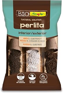Flower - Perlite 5 L | for Gardening | Drainage and Aeration in Pots and Mixes | Ideal Water Retention | Inert, Safe and Durable | Suitable for Hydroponic Agriculture