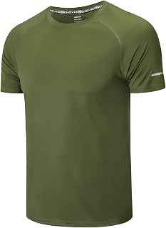 Gaiatiger 1/3 Pack Mens T-Shirts Quick Dry Short Sleeve Tops Running Shirts
