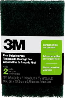 3M Final Stripping Pads, 0 Fine, 3-3/4 in. x 6 in. x 5/16 in., 2/Pack