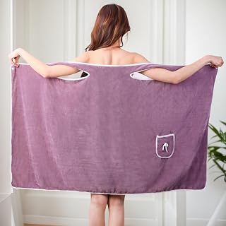 Unisex Bath Towel, After Bath Towel Set, Quick Dry Shower Towel (Purple)