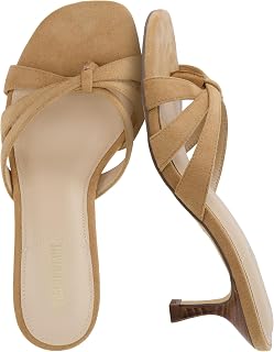 CUSHIONAIRE Malta Women's Strappy Sandals Elegant Open Toe Low Heel Memory Foam Comfort Sandals