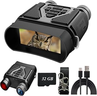 Night Vision Goggles - Night Vision Binoculars for Adults, Gifts for Men Him Husband Dad with 8X Zoom, 4000mAh Rechargeable Gear for Hunting & Camping