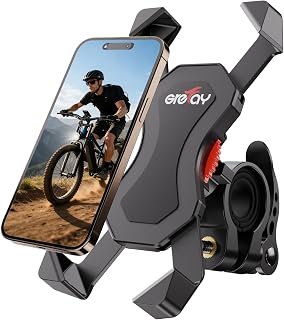 Grefay Fahrrad Handyhalterung Handyhalter Motorrad Fahrradlenker | Universal handlebar holder for road bike, MTB scooter for 3.5-6.8 inch smartphone with 360° rotation