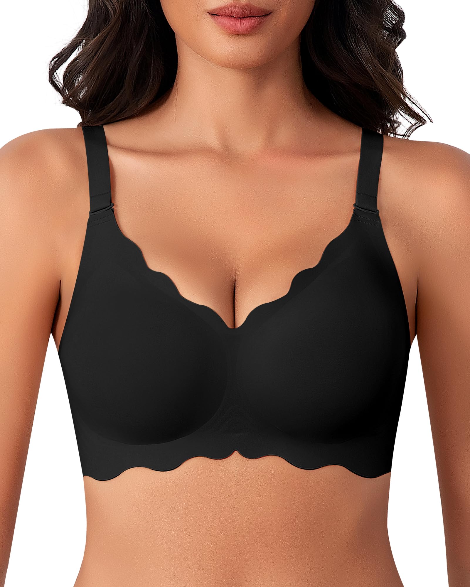 Women's Seamless Bra Wirefree Push Up Bra Support Bras for Saggy Breasts Wireles