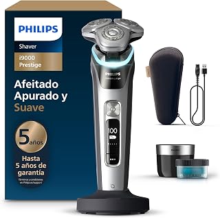 Philips i9000 Prestige, Men's Electric Shaver, Wet and Dry Beard Shaver, SkinIQ Technology, Charging Dock, Rechargeable, Travel Case, Cleaning Center, XP9205/30