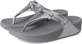 Fitflop Lulu Glitz-Bow Leather Toe-Post Sandals Women's Sandals