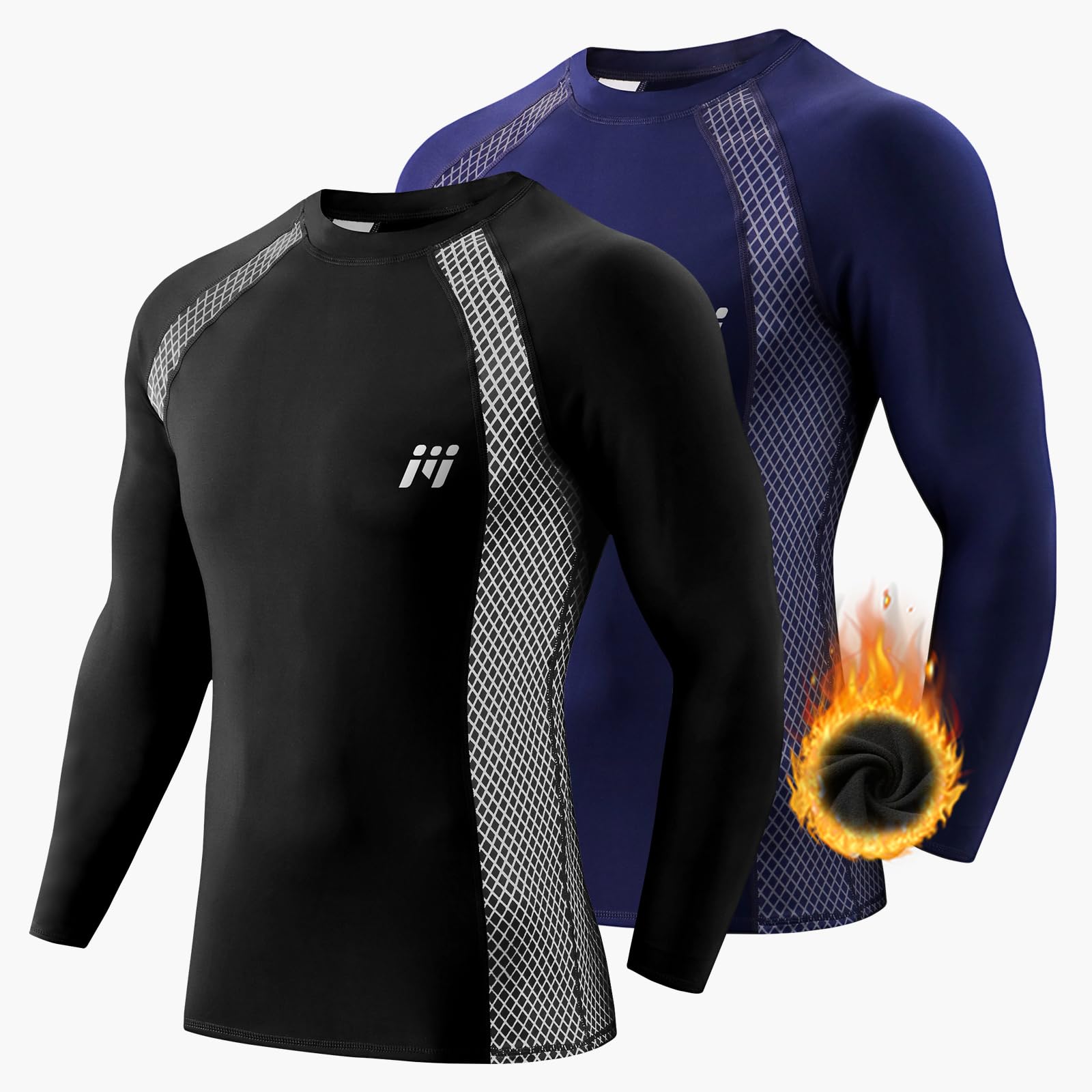 MEETWEE Men's Thermal Shirt, Long Sleeve Compression Shirt Underwear Sport Basel