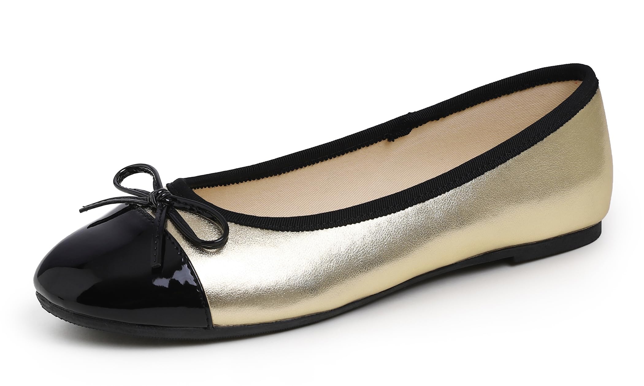 Feversole Women's Bow Tie Fashion Dress Slip On Shoes Round Toe Ballet Flat