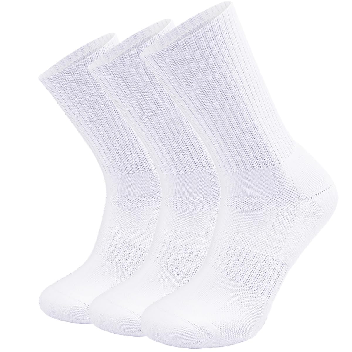 SOX TOWN Moisture Wicking Performance Steel Toe Work Boots Heavy Cushion Crew So