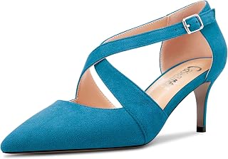 Castamere Women's Half Needle Pointed Heel Pumps Cross Strap Sexy Classic 6.5 cm Heels