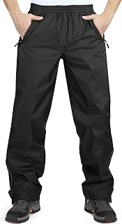 33,000ft Men's Waterproof Rain Pants Lightweight Hiking Pants Outdoor Windproof Hiking Camping Golf Pants