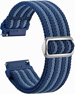 WOCCI Soft Woven Nylon Watch Bands with Sliding Buckle, Suitable for Small and Large Wrists, Band Width 18mm 20mm 22mm 24mm
