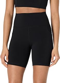 Amazon Essentials FormFlex Ultra Soft Active Cycling Shorts with Pockets, High Waist