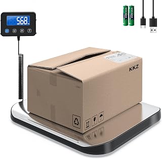 KKZ Shipping Scale, 440 LB Heavy Duty Postal Scale for Packages | Large Mailing Scale, for Postage, Industrial, Small Business, Laundry, Warehouse, Stainless Steel