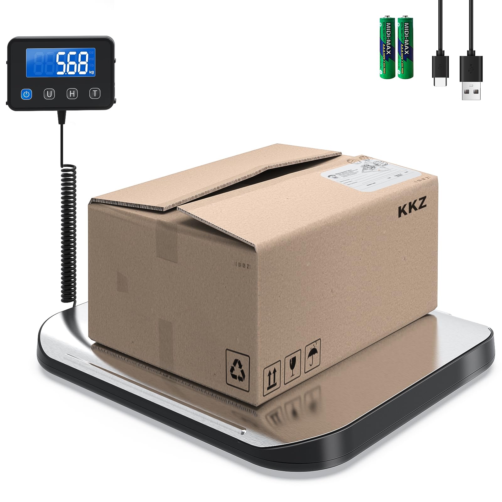 KKZ Shipping Scale, 440 LB Heavy Duty Postal Scale for Packages | Large Mailing 