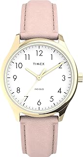 Timex Easy Reader 32mm Modern Ladies Watch, Pink/Rose Gold/White, Strap