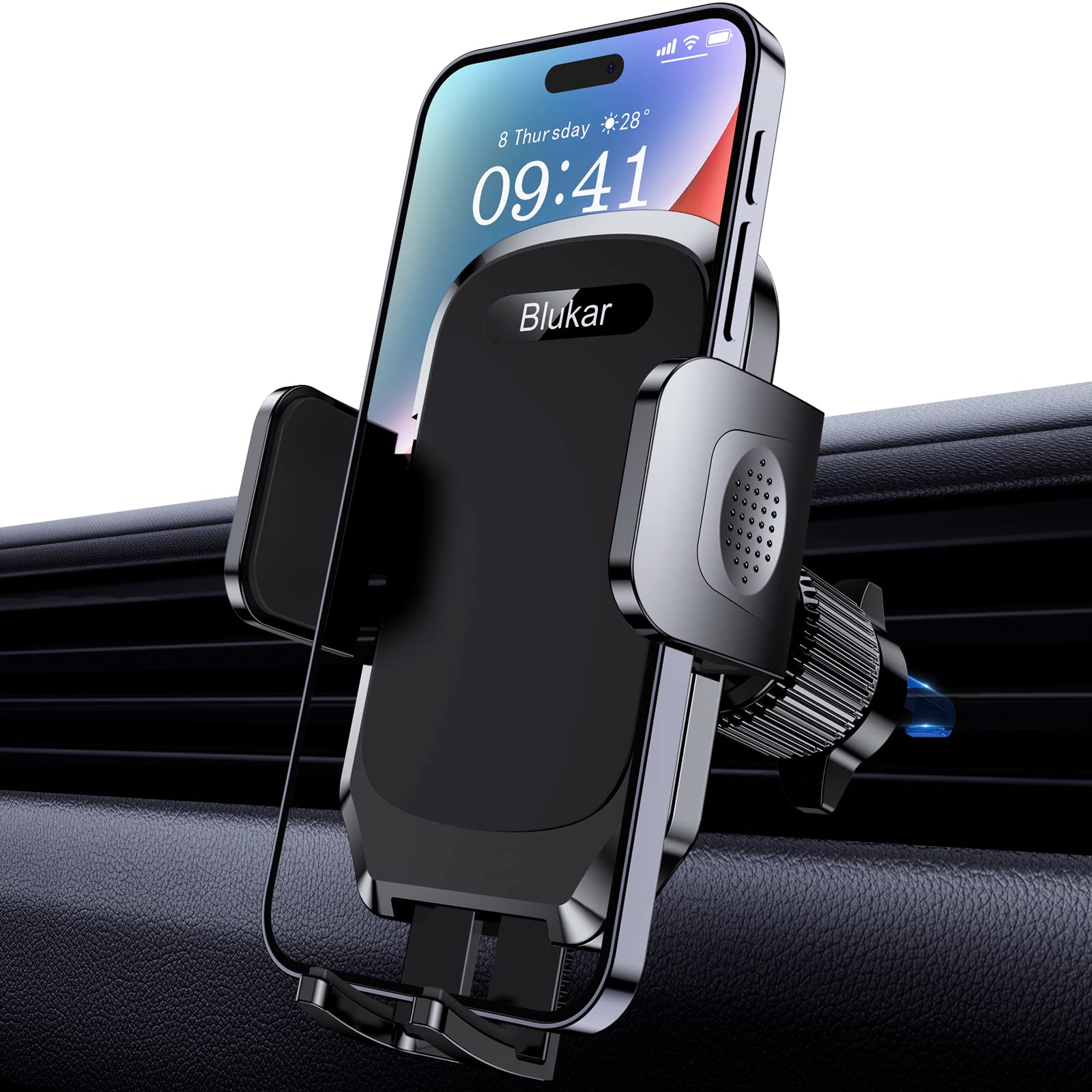 Blukar Car Phone Holder, Air Vent Car Phone Mount Cradle 360° Rotation | Upgrade