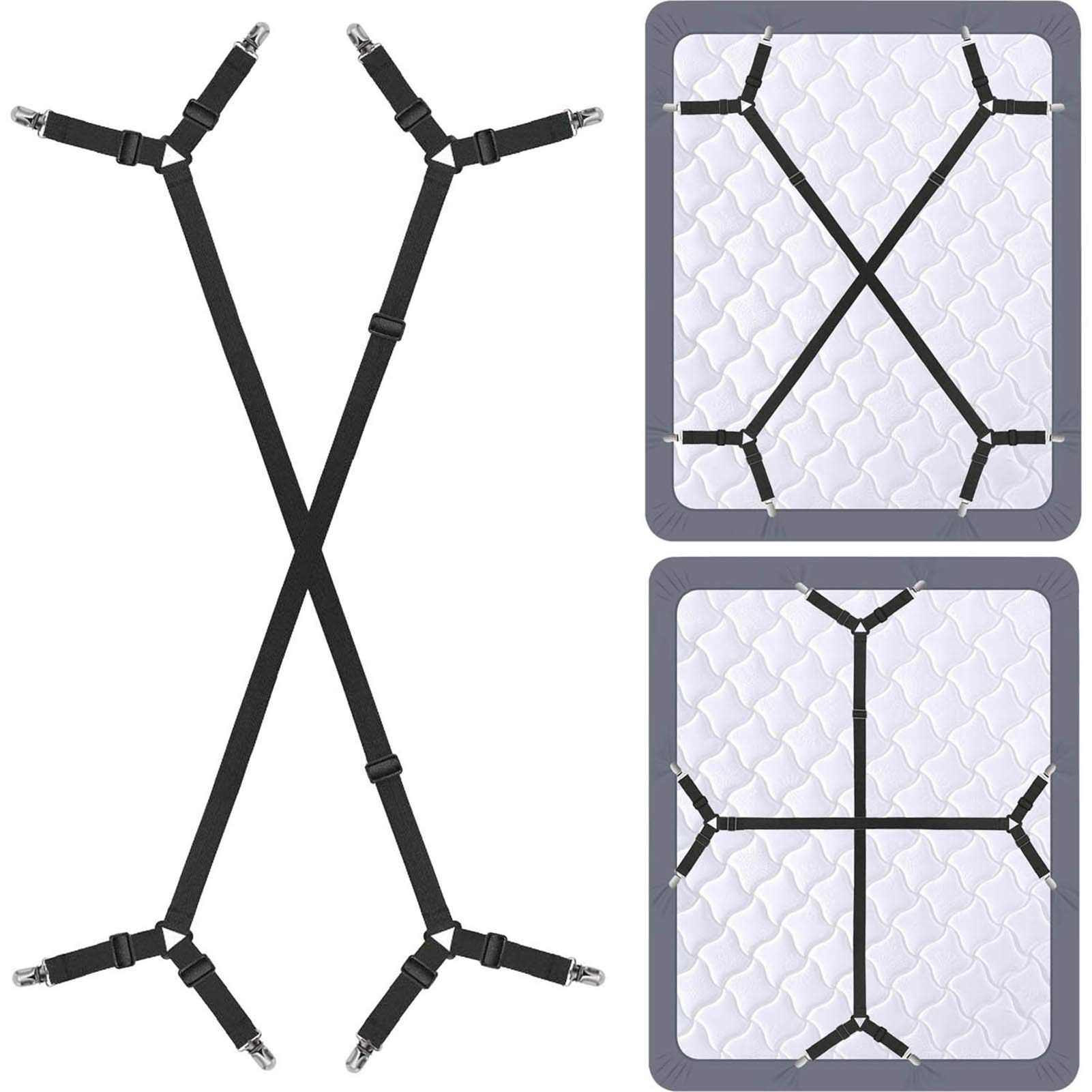 Bed Sheet Holder Straps - Sheet Straps Adjustable Bed Sheet Clips Fasteners Keep