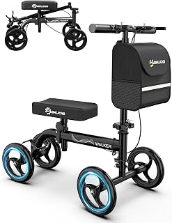 Steerable Knee Scooter Knee Walker for Adults for Foot Surgery, Broken Ankle, Foot Injuries - Foldable Knee Rover Scooter