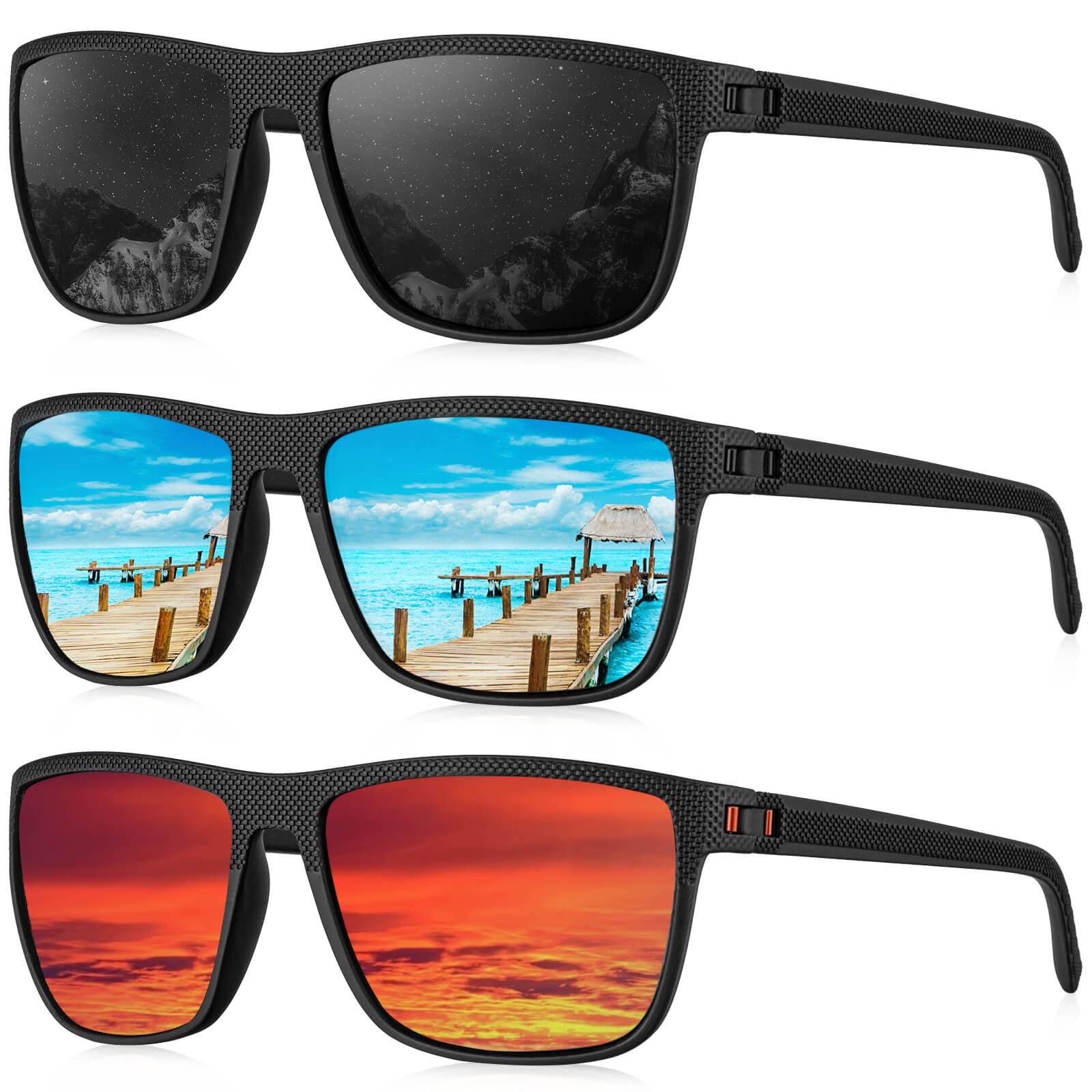 KALIYADI Polarized Sunglasses Men, Lightweight Mens Sunglasses Polarized UV Prot