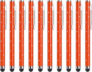 10 Pcs Glitter Rhinestone Stylus Pen for Touch Screens, Universal Metal Stylus Pen for Phone and All Capacitive Touch Screen Devices, Color