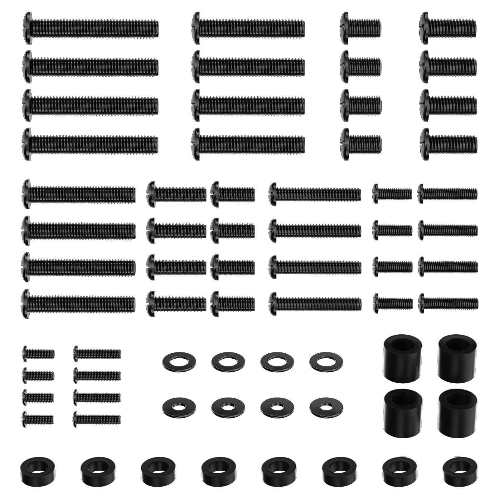 WALI Universal TV Mount Hardware Kit, M4,M5,M6,M8 Screws with Box, Black | Repla