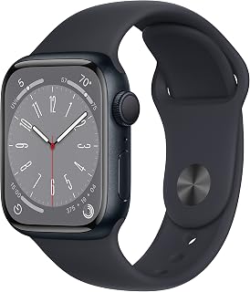 Apple Watch Series 8 GPS 41mm Midnight Aluminium Sport Band (Renewed)