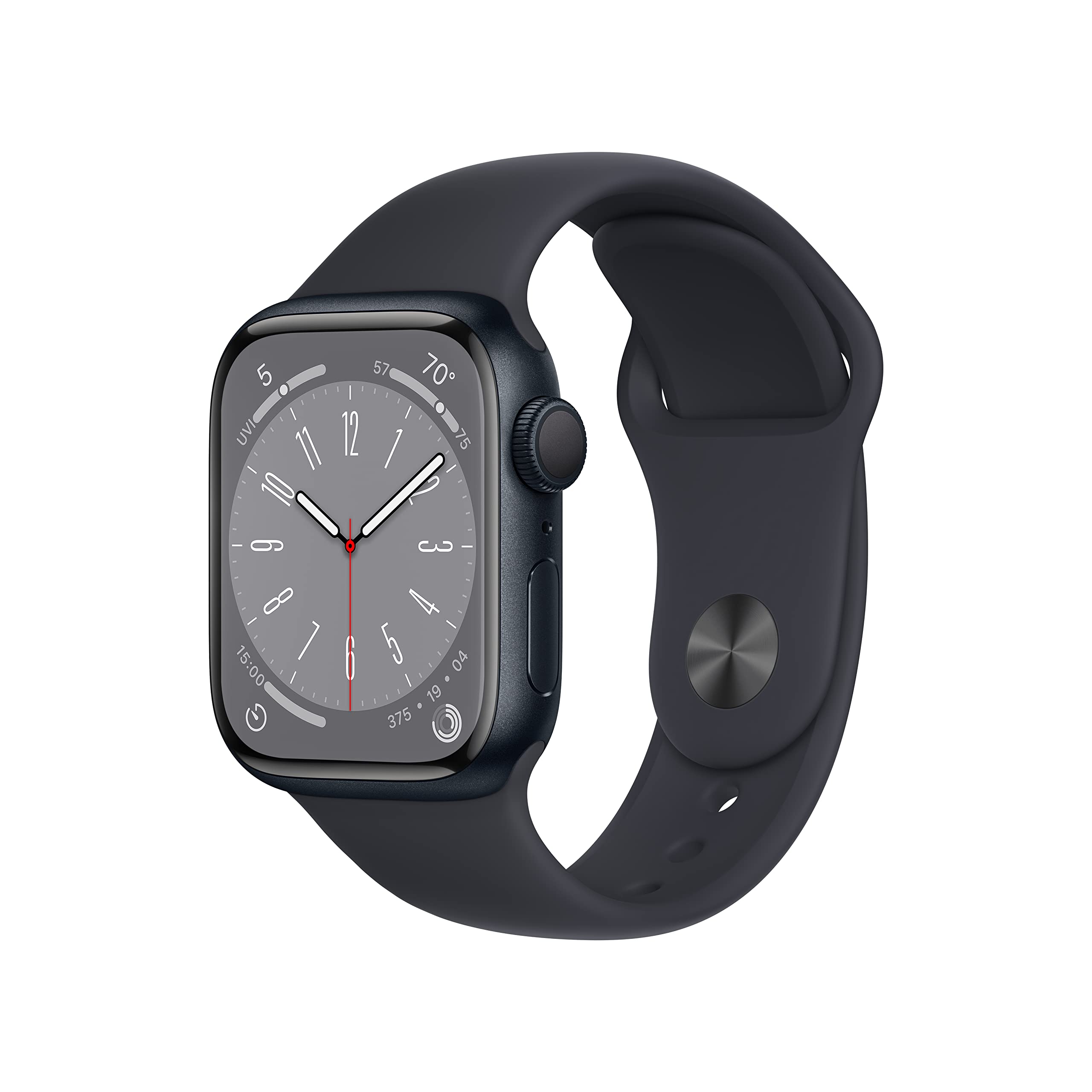 Apple Watch Series 8 GPS 41mm Midnight Aluminium Sport Band (Renewed)