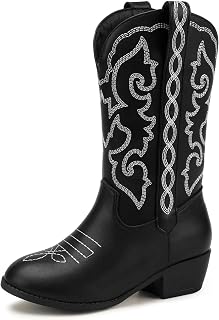 Hehainom Cowgirl Boots for Girls Kids Western Riding Boot