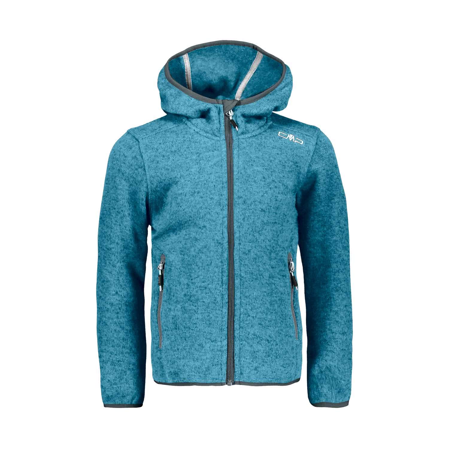 CMP Kids' Knit Tech Jacket with Fixed Hood Kid G Jacket Fix Hood