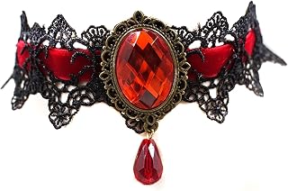 Caprilite Gothic Black Lace Necklace Collar Choker Halloween Vampire