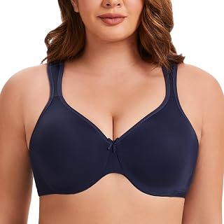 MELENECA Women's Plus Size Full Coverage Underwire Minimizer Seamless Bra