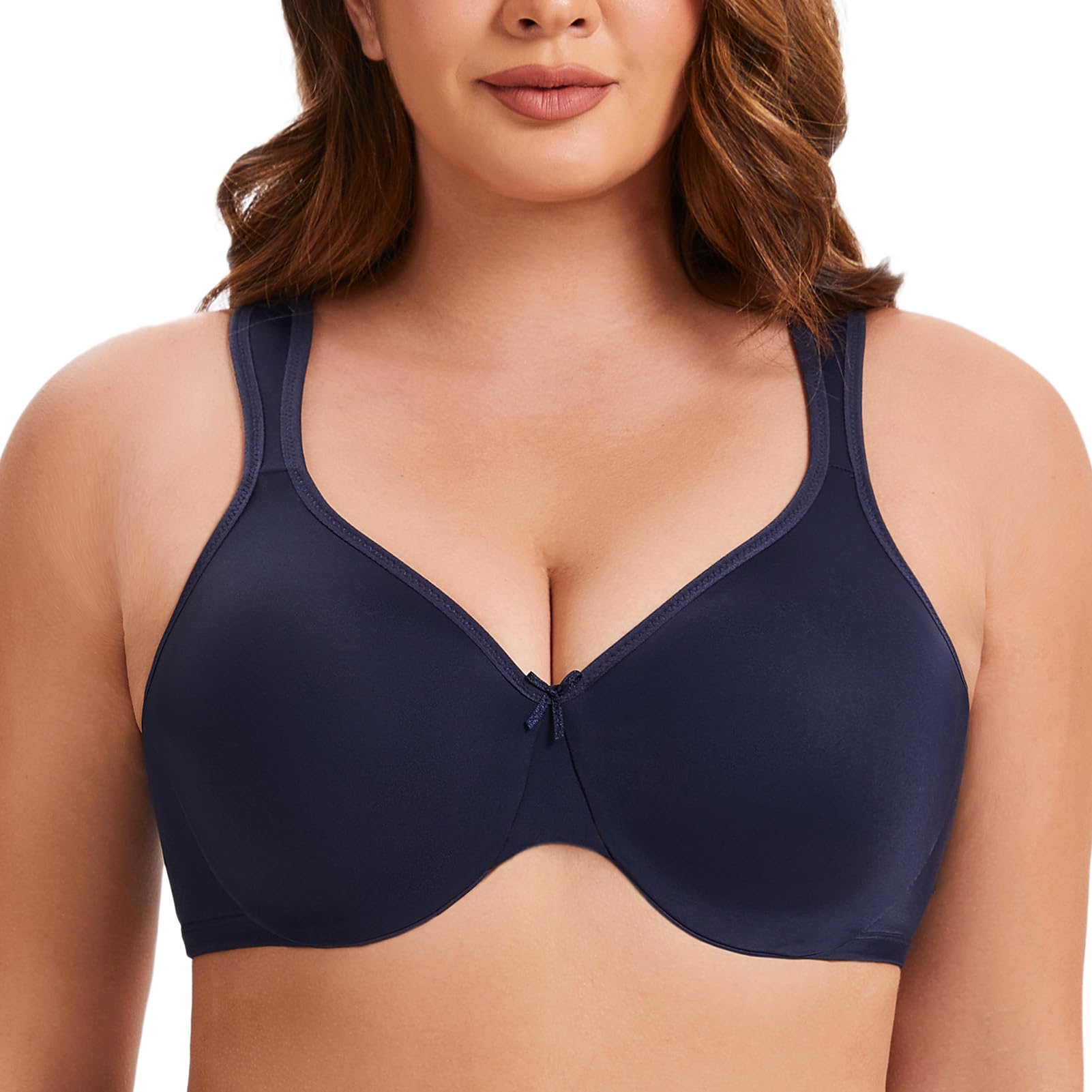 MELENECA Women's Plus Size Full Coverage Underwire Minimizer Seamless Bra