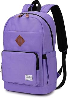RAVUO Backpack for women, men, leisure bags, large school bags, children's backpack, school bag, Lycee, 15.6 inch computer backpack, for school, travel, business, work, purple, Daypack Backpacks