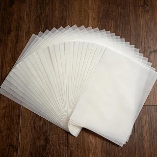 Bafemiqo 50 Sheets White Tea Bag Paper Sheets for Artists, 8.27 x 11.69 Inches Wet Strength Tissue Paper for Art, Gelli Printing Supplies, Mixed Media, Collage, Painting, DIY Crafts, Origami