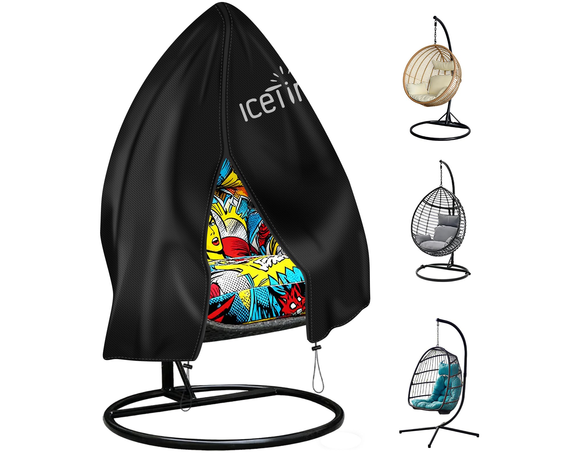 Upgraded Egg Chair Cover Waterproof 190x115cm