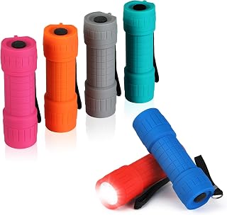 EverBrite 6-Pack Mini LED Torches with Batteries | Colourful Design, Pocket Size, Outdoor, Party & Emergency Use