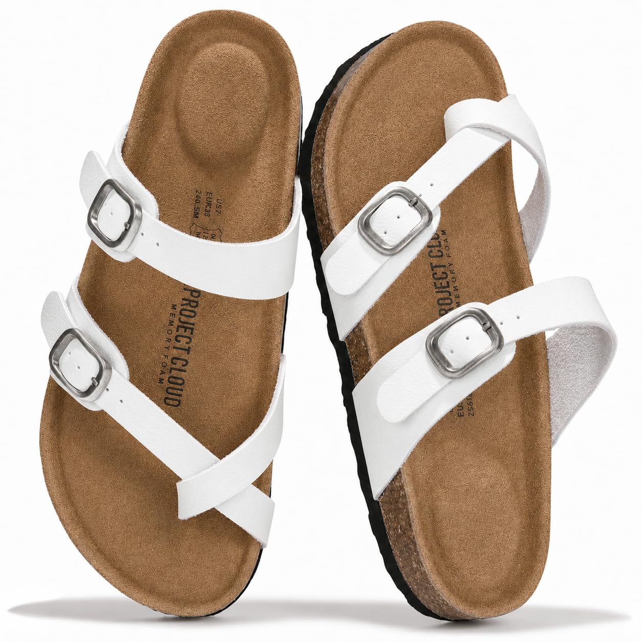 Project Cloud Summer Sandals for Women Genuine Leather Slide Women 100% Natural 