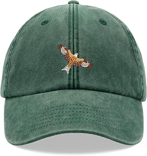 Red Kite Bird Baseball Cap Vintage Washed Unisex Dad Hat Adjustable Bird