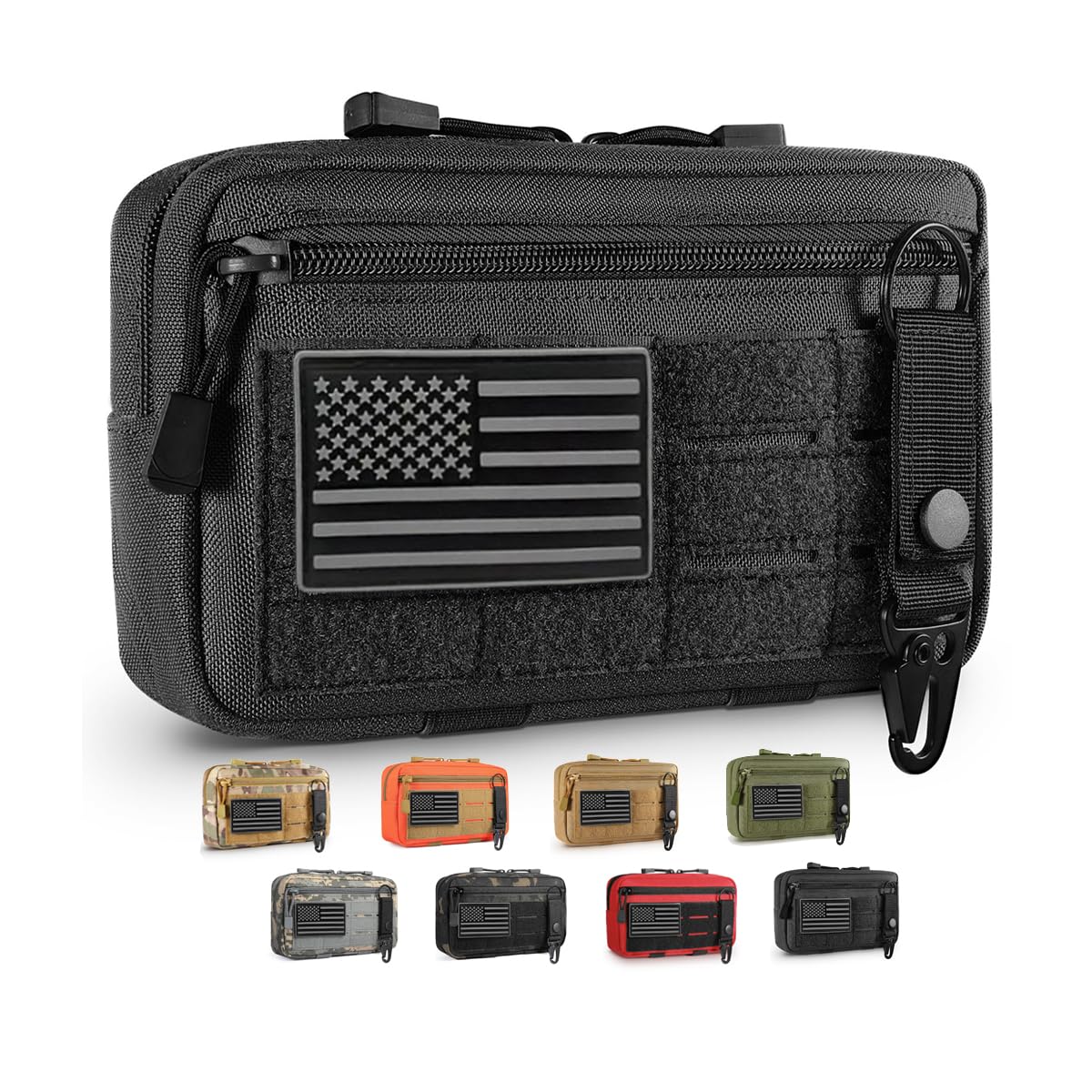 Tactical Molle Admin Pouch Utility Laser Cut EDC Tool Pouch Horizontal Modular P