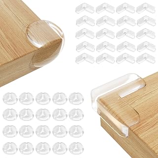 Rindion 40 Pack Corner Protector Baby, 2 Shapes Baby Proof Corners and Edges, Clear Table Corner Covers Baby, Baby Corner Protector Guards, Corner Guards for Table Edges &amp; Sharp Corners