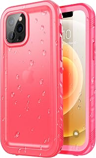 SPORTLINK for iPhone 12/12 Pro Waterproof 360 Full Body Case, Pink