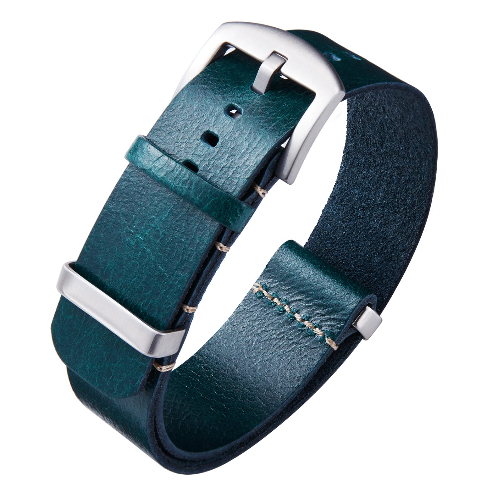 BINLUN Leather Watch Straps Crazy Horse Oiled Leather Watch Bands 18mm 19mm 20mm