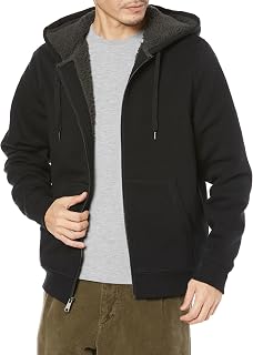 Amazon Essentials Men's Zip-Up Hoodie, Sherpa Lined, Fleece